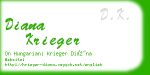 diana krieger business card